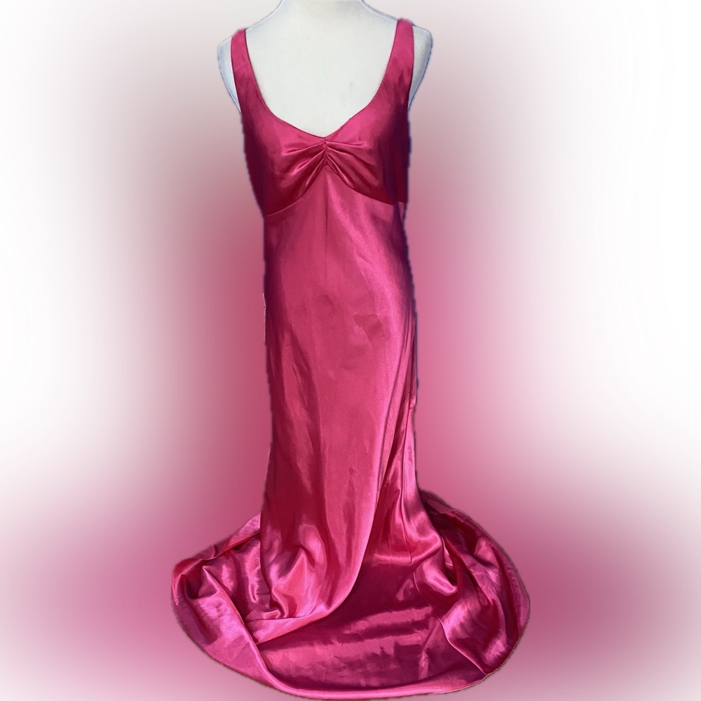 Betsy & Adam Hot Pink Prom Dress (SEE MEASUREMENTS)